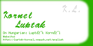 kornel luptak business card